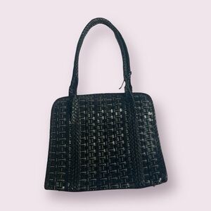 EUC ELLIOT LUCCA Leather Woven Shoulder Bag